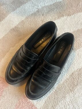 Jonak Black Leather Moccasins